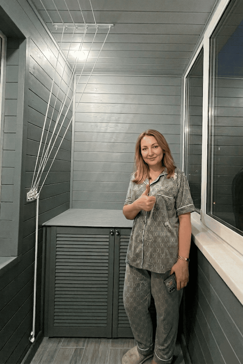 Балкон клиентки Дарьи